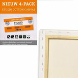 Studio Cotton Canvas Schildersdoek 100x100 4-Pack
