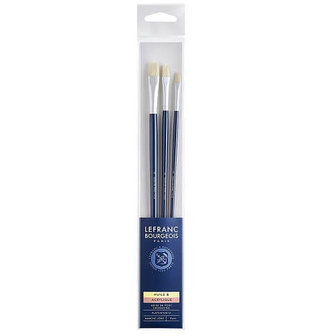 Lefranc &amp; Bourgeois Fine Oil brush Penselenset 4 Varkenshaar