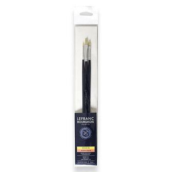 Lefranc &amp; Bourgeois Fine Oil brush Penselenset 3 Varkenshaar