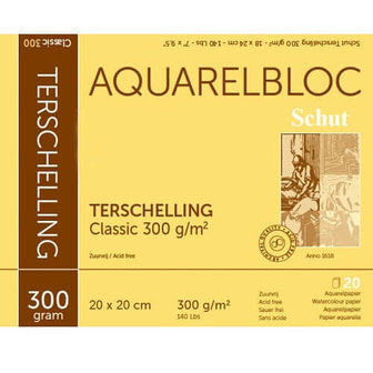 Schut Terschelling Classic Aquarelblok 300gram 20x20