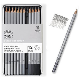 Winsor &amp; Newton Studio Collection 12 Graphite Soft Pencil Set 3