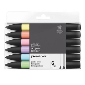 Winsor &amp; Newton Promarker Set Pastel Tones