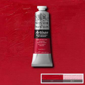 Winsor &amp; Newton Artisan Water Mixable Oil Colour Cadmium Red Dark 104 37ml