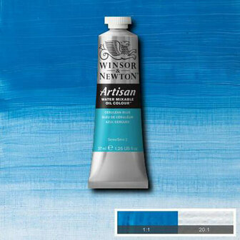 Winsor &amp; Newton Artisan Water Mixable Oil Colour Cerulean Blue 137 37ml