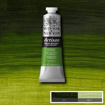 Winsor &amp; Newton Artisan Water Mixable Oil Colour Permanent Sap Green 503 37ml