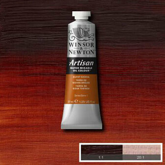 Winsor &amp; Newton Artisan Water Mixable Oil Colour Burnt Sienna 074 37ml