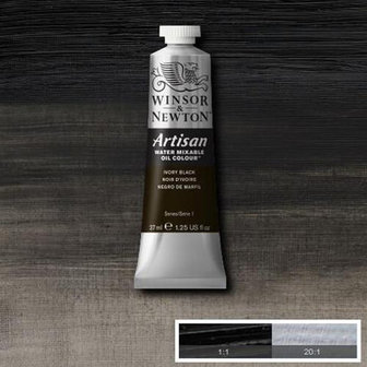Winsor &amp; Newton Artisan Water Mixable Oil Colour Ivory Black 331 37ml