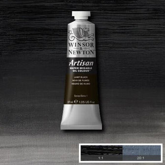 Winsor &amp; Newton Artisan Water Mixable Oil Colour Lamp Black 337 37ml