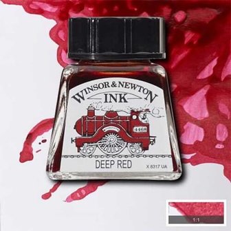 Winsor &amp; Newton Drawing Ink Deep Red 14ml