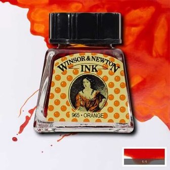 Winsor &amp; Newton Drawing Ink Orange 14ml
