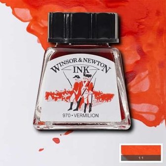 Winsor &amp; Newton Drawing Ink Vermilion 14ml