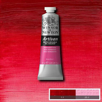Winsor &amp; Newton Artisan Water Mixable Oil Colour Permanent Rose 502 37ml