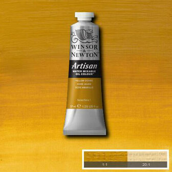 Winsor &amp; Newton Artisan Water Mixable Oil Colour Yellow Ochre 744 37ml