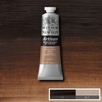 Winsor &amp; Newton Artisan Water Mixable Oil Colour Burnt Umber 076 37ml