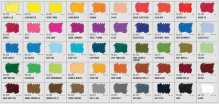 Cont&eacute; &agrave; Paris Pastelkrijt Set 50 kleurenkaart