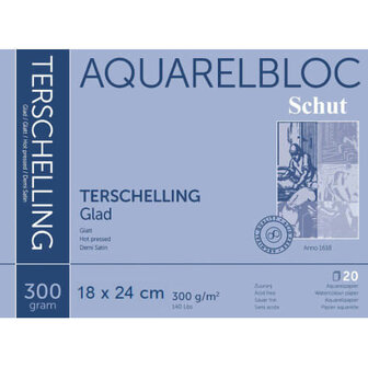 Schut Terschelling Glad Aquarelblok 300gram 18x24