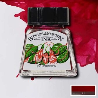 Winsor &amp; Newton Drawing Ink Crimson 14ml