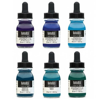 Liquitex Acrylic Ink Aqua Colours Set 6x30ml 2