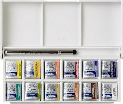 Winsor &amp; Newton Cotman Sketchers Pocket Box Aquarelset 12 napjes 4