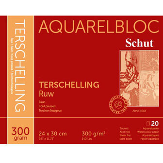 Schut Terschelling Ruw Aquarelblok 300gram 24x30