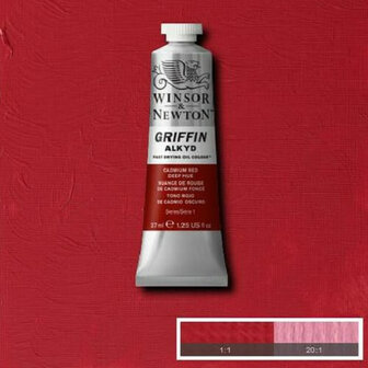 Winsor &amp; Newton Griffin Alkyd Olieverf 37ML Cadmium Red Deep Hue 098