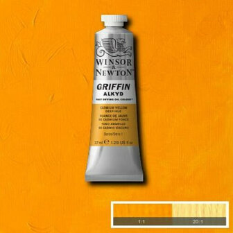 Winsor &amp; Newton Griffin Alkyd Olieverf 37ML Cadmium Yellow Deep Hue 115