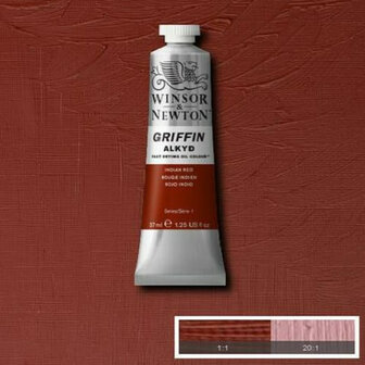 Winsor &amp; Newton Griffin Alkyd Olieverf 37ML Indian Red 317