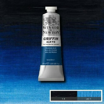 Winsor &amp; Newton Griffin Alkyd Olieverf 37ML Prussian Blue 538