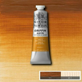 Winsor &amp; Newton Griffin Alkyd Olieverf 37ML Raw Sienna 552