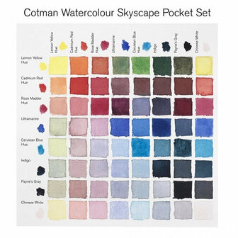 Winsor &amp; Newton Cotman Skyscape Pocket Box Aquarelset 8 napjes 7