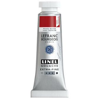 Lefranc &amp; Bourgeois Linel Gouache Extra Fine Cadmium Free Medium Red 174 14ml