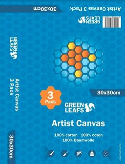 Greenleafs Light Canvas Schildersdoek 30x30cm 3-Pack