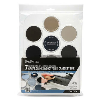 PanPastel Weathering Set 2 Grays Grimes Soot 7 Pans