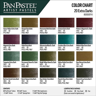 PanPastel Extra Dark Shades Set 20 Pans C