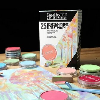 PanPastel Light &amp; Medium Set 25 Pans B