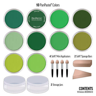 PanPastel Greens Set 10 Pans A