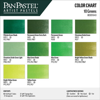 PanPastel Greens Set 10 Pans C