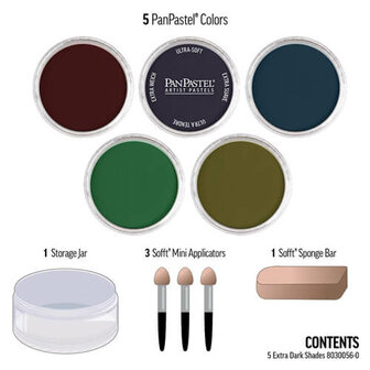 PanPastel Extra Dark Shades Set 5 Pans A