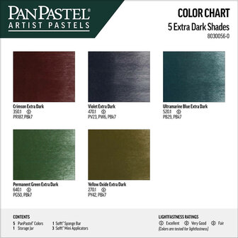PanPastel Extra Dark Shades Set 5 Pans C