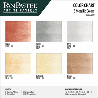 PanPastel Metallic Colors Set 6 Pans C