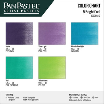 PanPastel Bright Cool Set 5 Pans B