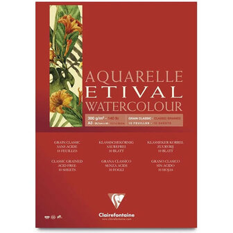 Clairefontaine Etival Grain Classic Aquarelpad 300 grams A3
