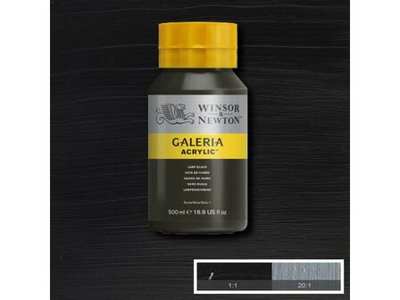 Galeria Acrylverf 500ml Lamp Black 337