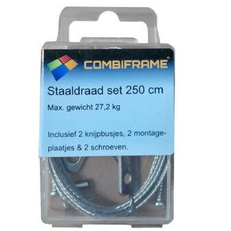 Ophang Set Staaldraad 250cm 27kg