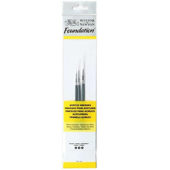Winsor &amp; Newton Foundation Acrylverf Penselen Set 4