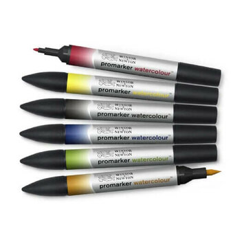 Winsor &amp; Newton Promarker Set Basic Tones Watercolour 2