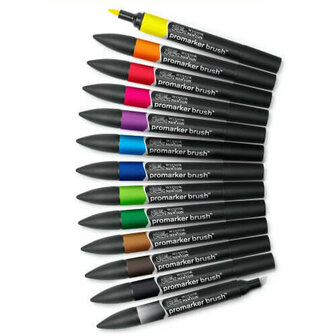 Winsor &amp; Newton Promarker Brush Set Vibrant Tones 13pcs 2