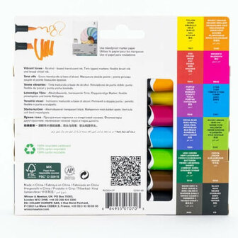Winsor &amp; Newton Promarker Brush Set Vibrant Tones 13pcs 4