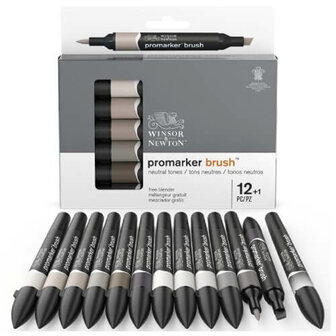 Winsor &amp; Newton Promarker Brush Set Neutral Tones 13pcs