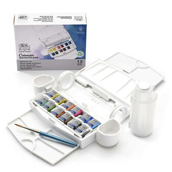 Winsor &amp; Newton Cotman Field Plus Aquarelset 12 napjes 2